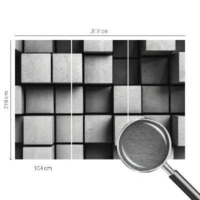 Papier peint photo grand format pour le mur cubes géométriques