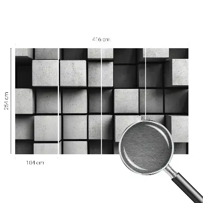 Papier peint photo grand format pour le mur cubes géométriques
