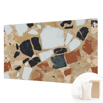 Papier peint chambre moderne avec un motif de pierres rustiques