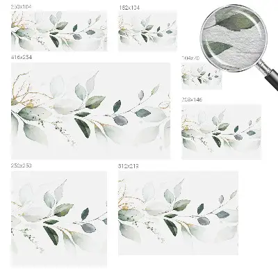 Papier peint photo grand format pour le mur Feuilles vertes