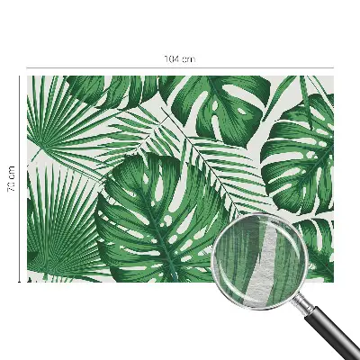 Papier peint photo imprimé sur tissu non tissé feuilles tropicales