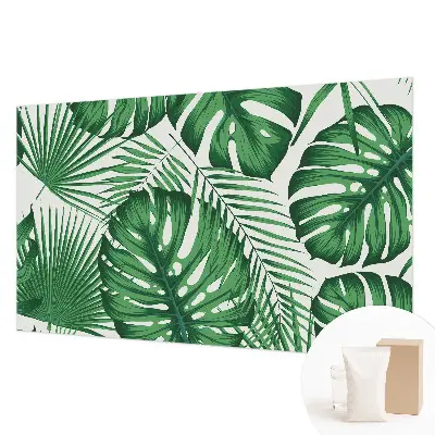 Papier peint photo imprimé sur tissu non tissé feuilles tropicales