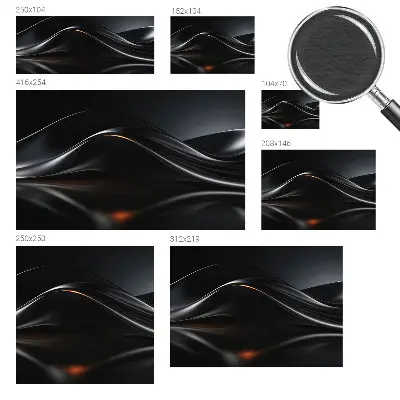 Papier peint photographique intissé vagues métalliques