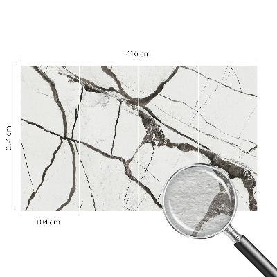 Papier peint photographique salon avec un motif de fissures marbrées