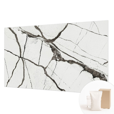 Papier peint photographique salon avec un motif de fissures marbrées