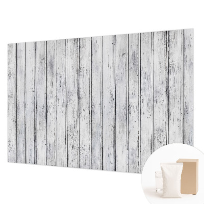 Papier peint salon moderne avec motif de planches en bois