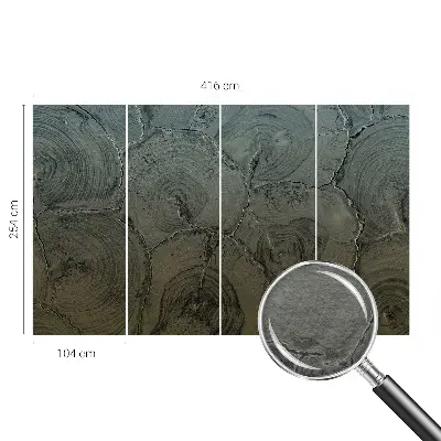 Papier peint photo grand format pour le mur anneaux en bois