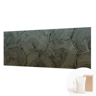 Papier peint panoramique intissé avec des anneaux en bois