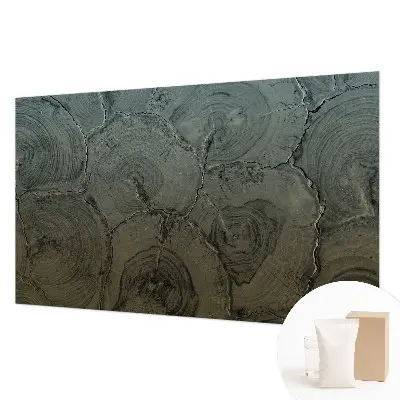 Papier peint photo grand format pour le mur anneaux en bois