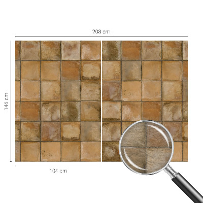 Tapisserie panoramique à motif de mosaïque rustique