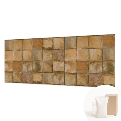 Tapisserie panoramique à motif de mosaïque rustique