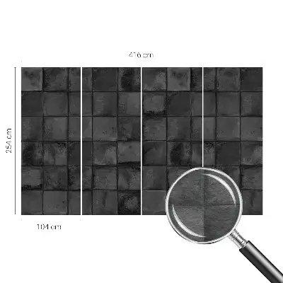 Papier peint photo imprimé sur tissu non tissé Carreaux gris