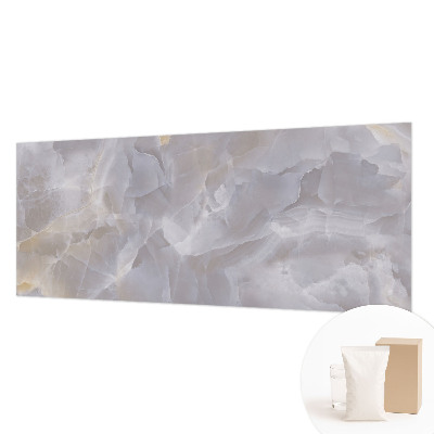 Papier peint panoramique enfant avec un motif de vagues en marbre