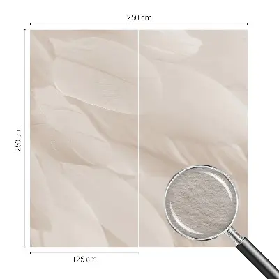 Papier peint salon moderne avec motif d'éthers et de plumes
