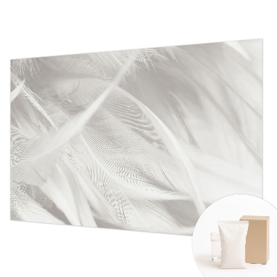 Papier peint chambre moderne avec un motif de fines plumes
