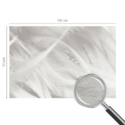 Papier peint chambre moderne avec un motif de fines plumes