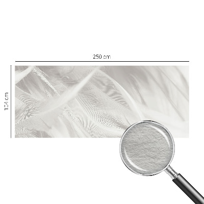 Papier peint chambre moderne avec un motif de fines plumes