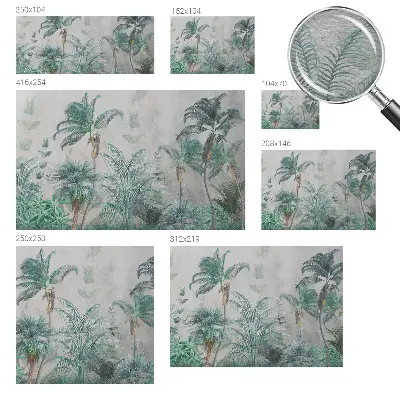 Papier peint photo imprimé sur tissu non tissé oasis exotique