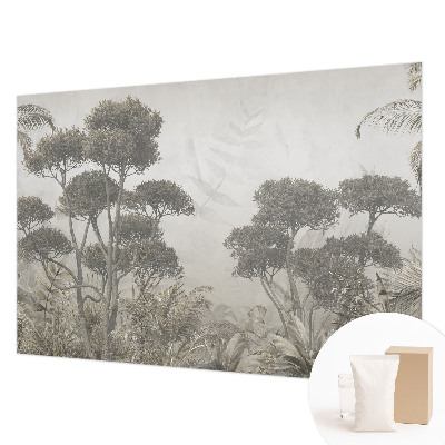 Papier peint panoramique sur mesure avec un motif de jungle tropicale