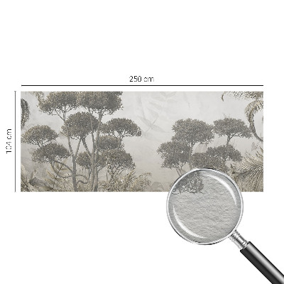 Papier peint panoramique sur mesure avec un motif de jungle tropicale