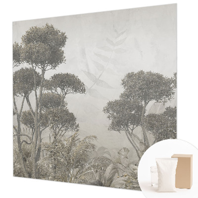 Papier peint panoramique sur mesure avec un motif de jungle tropicale