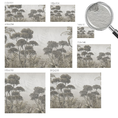 Papier peint panoramique sur mesure avec un motif de jungle tropicale