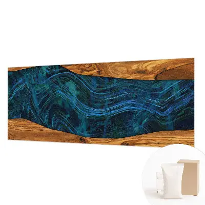 Papier peint photo grand format pour le mur Bois bleu