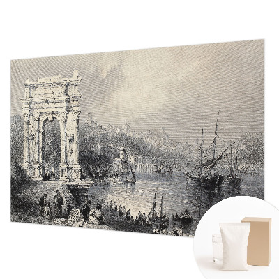 Papier peint panoramique enfant avec un paysage marin