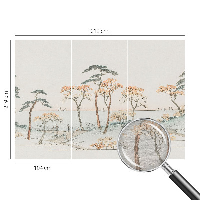 Papier peint photo avec un motif de paysage paisible