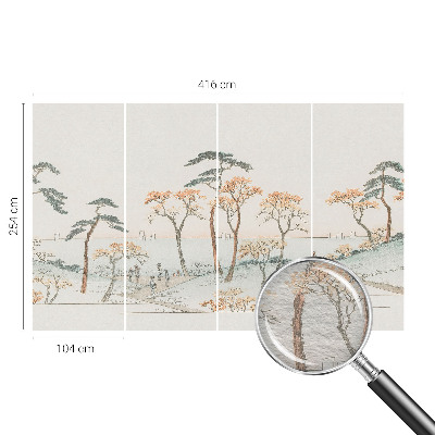 Papier peint photo avec un motif de paysage paisible