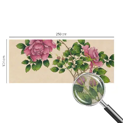 Papier peint intissé roses romantiques