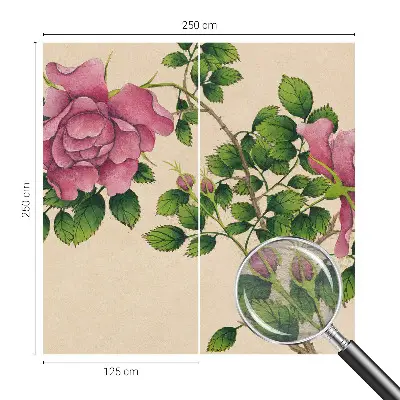 Papier peint intissé roses romantiques