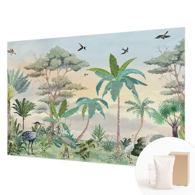 Papier peint photographique avec un motif de flore exotique
