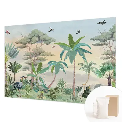 Papier peint photographique sur tissu non tissé flore exotique