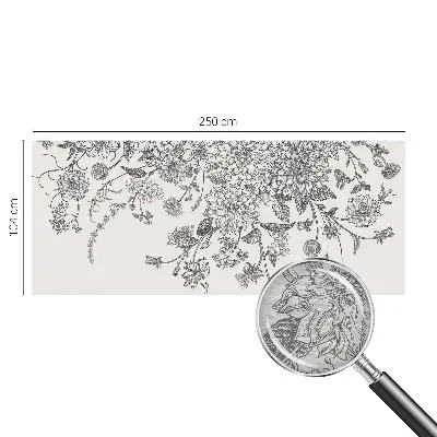 Papier peint photographique sur tissu non tissé Motif floral