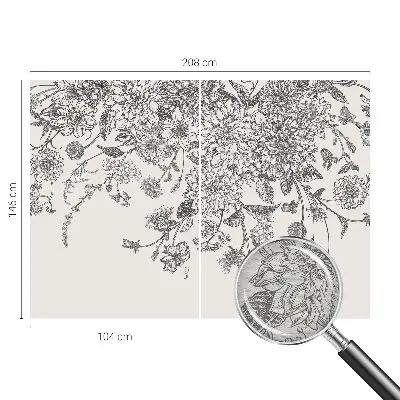 Papier peint photographique sur tissu non tissé Motif floral