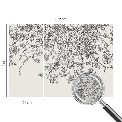 Papier peint photographique sur tissu non tissé Motif floral