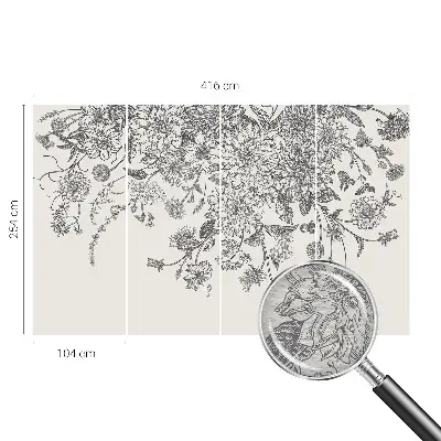 Papier peint photographique sur tissu non tissé Motif floral