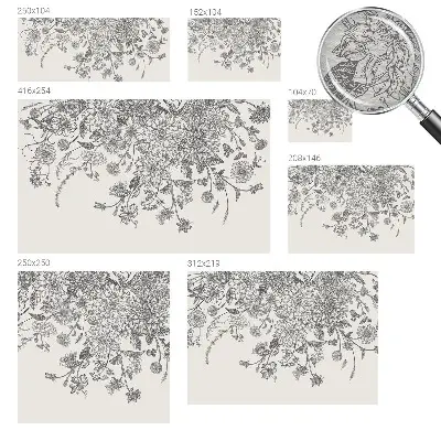 Papier peint photographique sur tissu non tissé Motif floral
