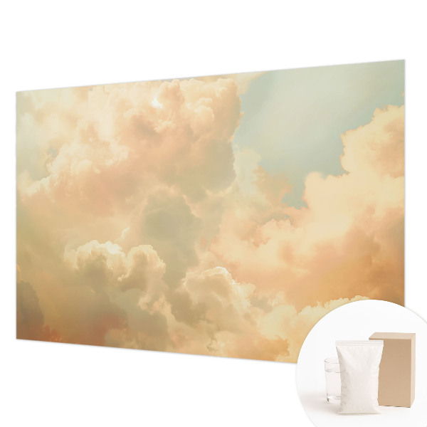 Tapisserie panoramique avec un motif d'éthérés nuages