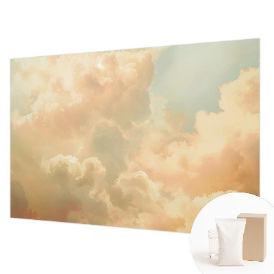 Tapisserie panoramique avec un motif d'éthérés nuages