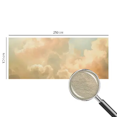 Tapisserie panoramique avec un motif d'éthérés nuages