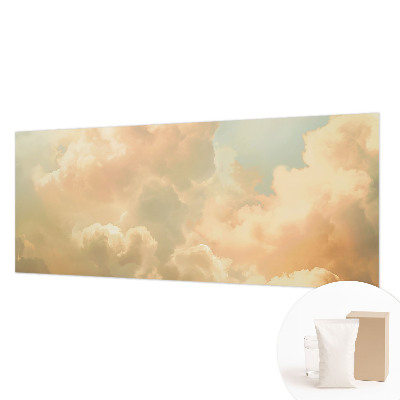 Tapisserie panoramique avec un motif d'éthérés nuages