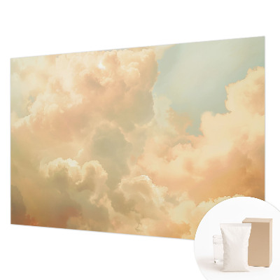 Tapisserie panoramique avec un motif d'éthérés nuages
