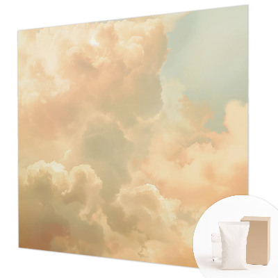 Tapisserie panoramique avec un motif d'éthérés nuages