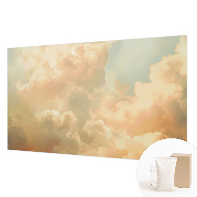 Tapisserie panoramique avec un motif d'éthérés nuages