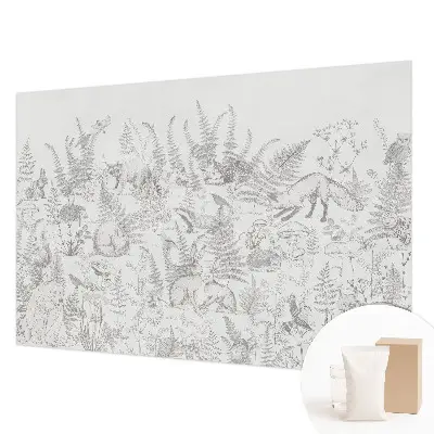 Papier peint photo sur tissu non tissé animaux de la forêt