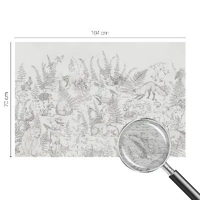 Papier peint photo sur tissu non tissé animaux de la forêt