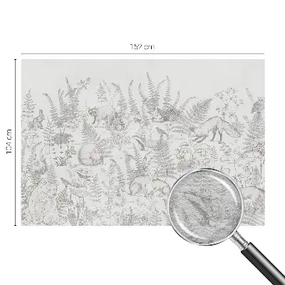 Papier peint photo sur tissu non tissé animaux de la forêt