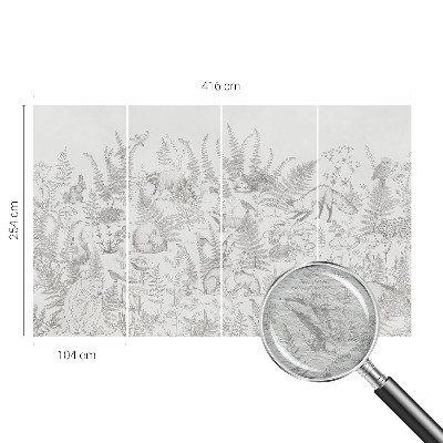Papier peint panoramique sur mesure Lesné zvieratá